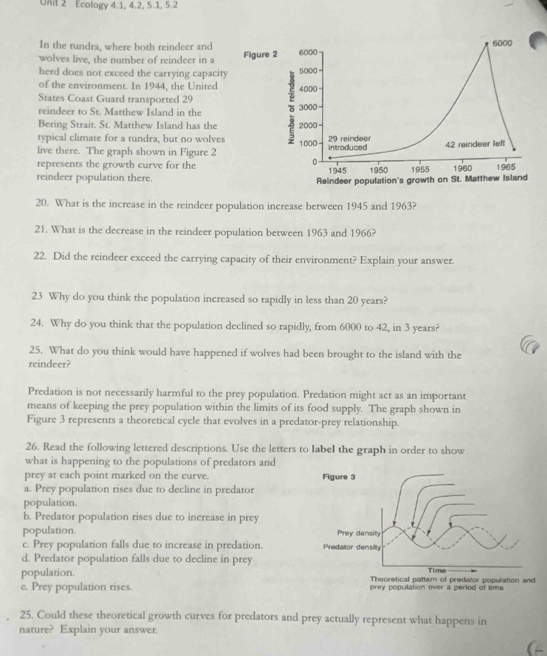 unit 2 ecology 4.1, 4.2, 5.1, 5.2 in the tundra, where both reindeer an…