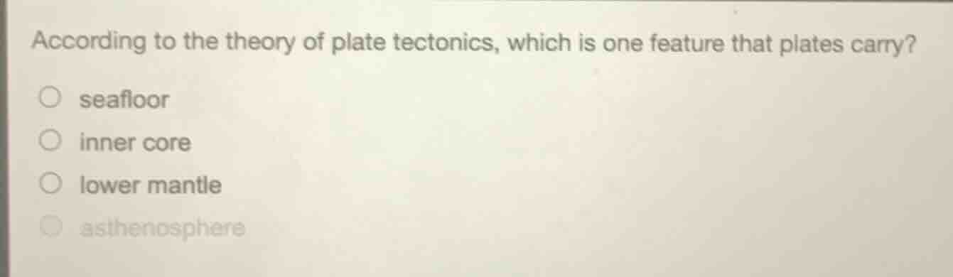 according to the theory of plate tectonics, which is one feature that p…