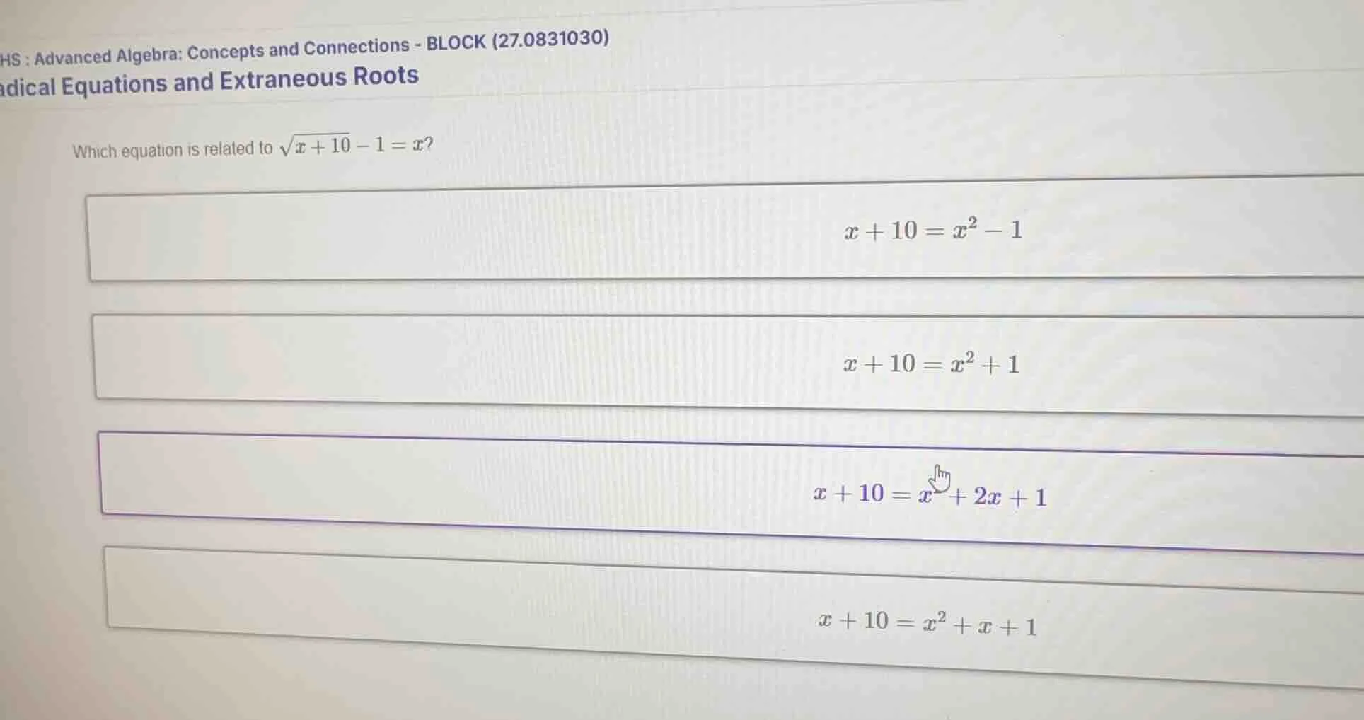 hs : advanced algebra: concepts and connections - block (27.0831030) ad…