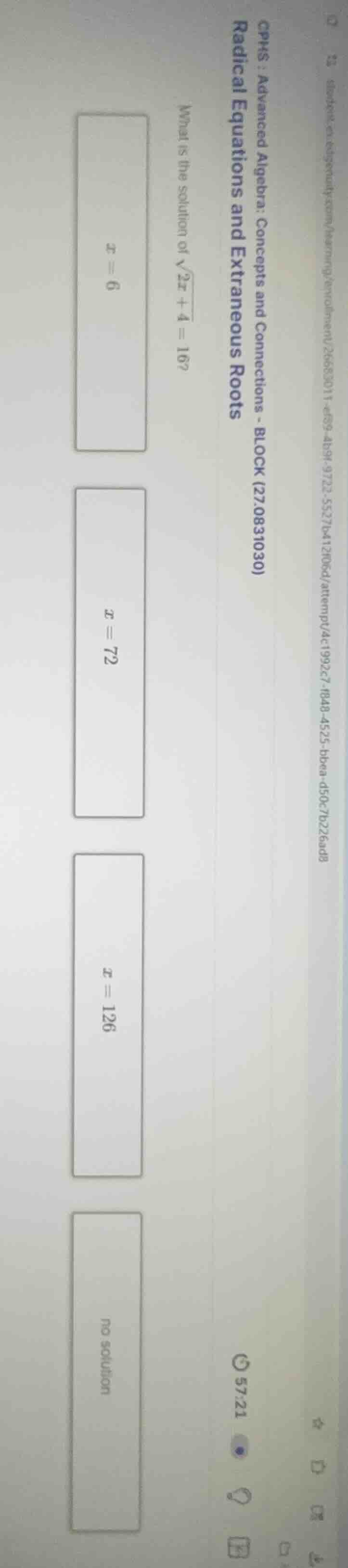cphs : advanced algebra: concepts and connections - block (27.0831030) …