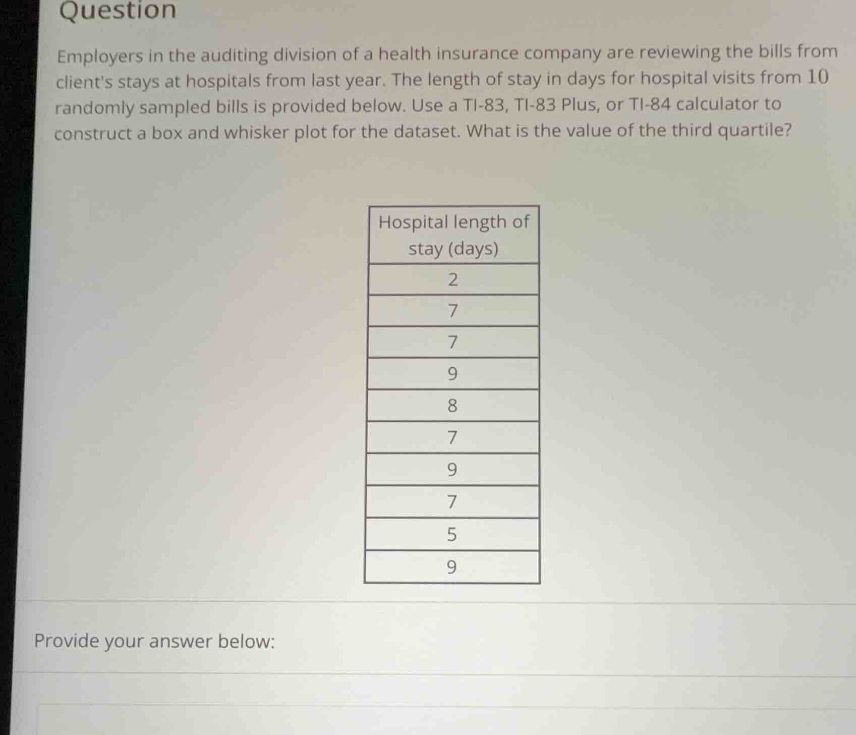 question employers in the auditing division of a health insurance compa…
