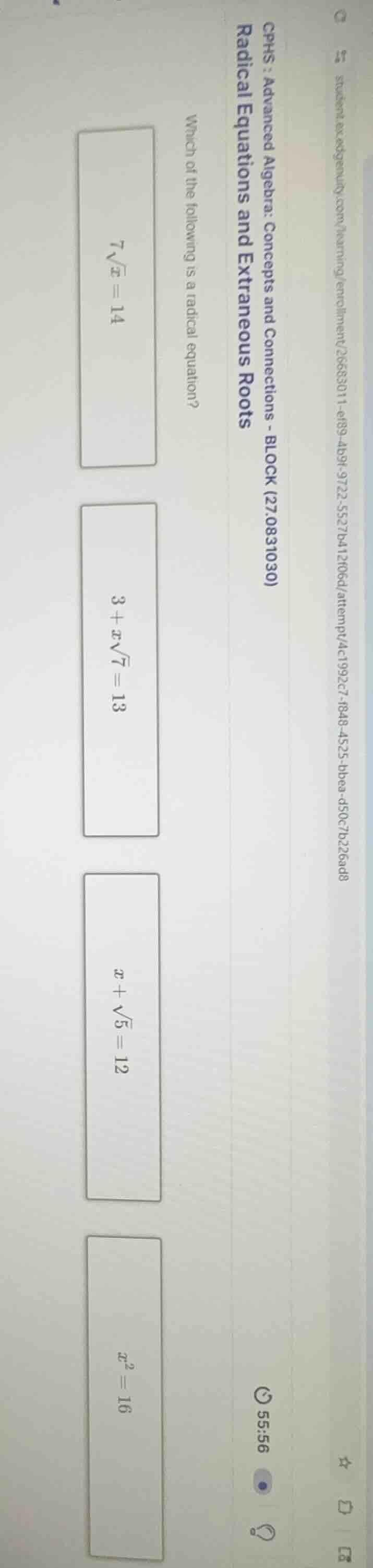 cphs : advanced algebra: concepts and connections - block (27.0831030) …