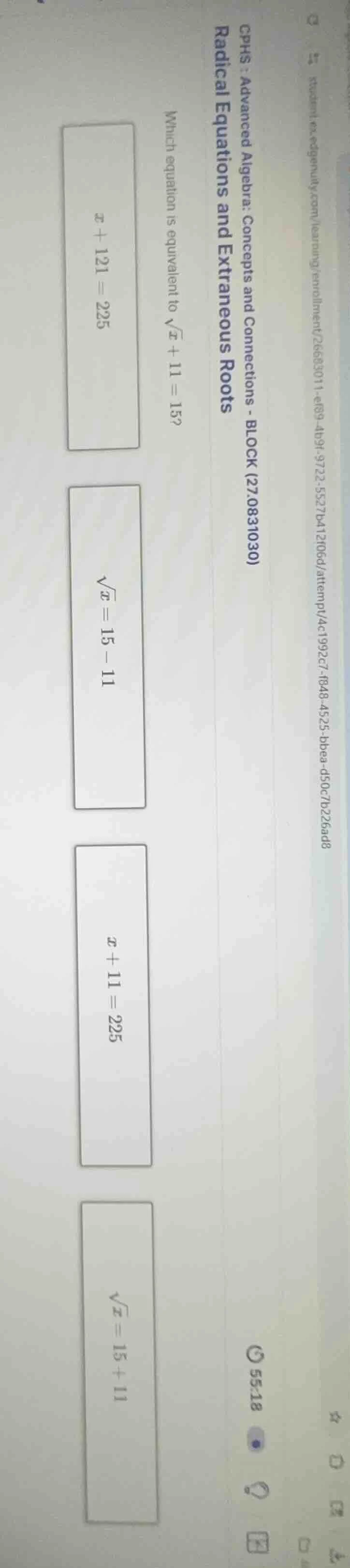 cphs : advanced algebra: concepts and connections - block (27.0831030) …