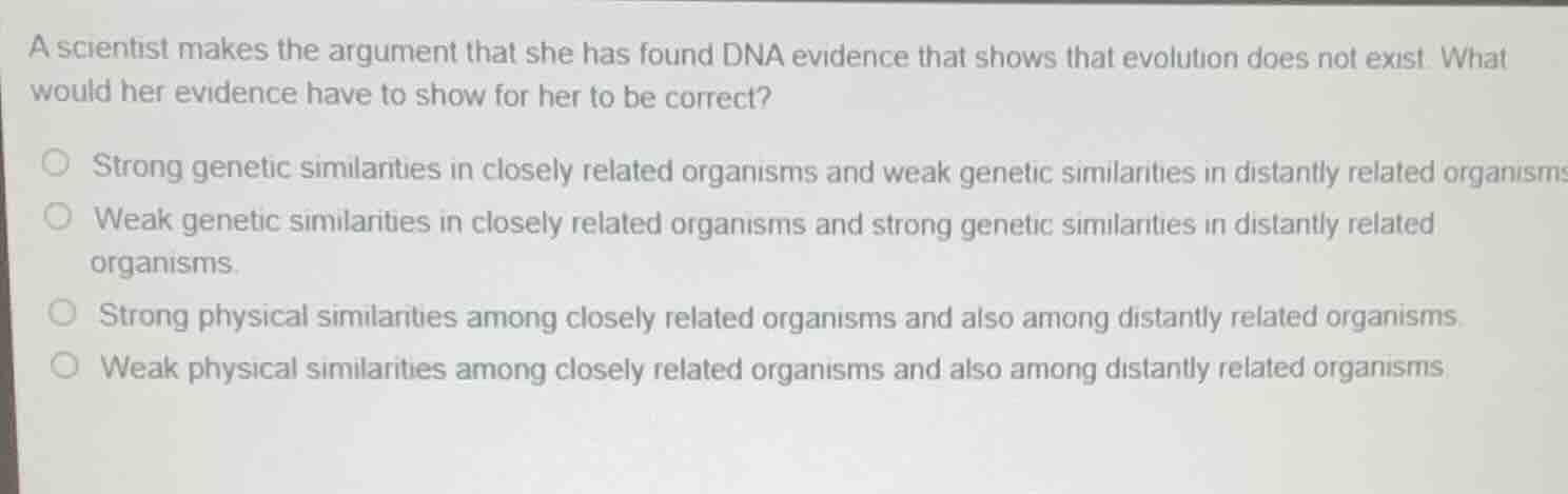 a scientist makes the argument that she has found dna evidence that sho…