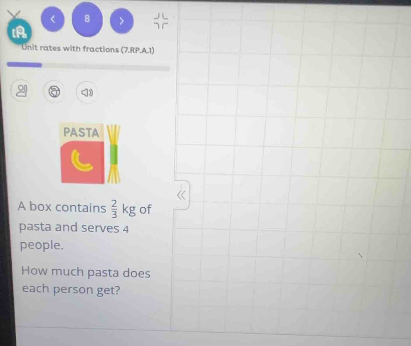 unit rates with fractions (7.rp.a.1) a box contains \\(\\frac{2}{3}\\) …