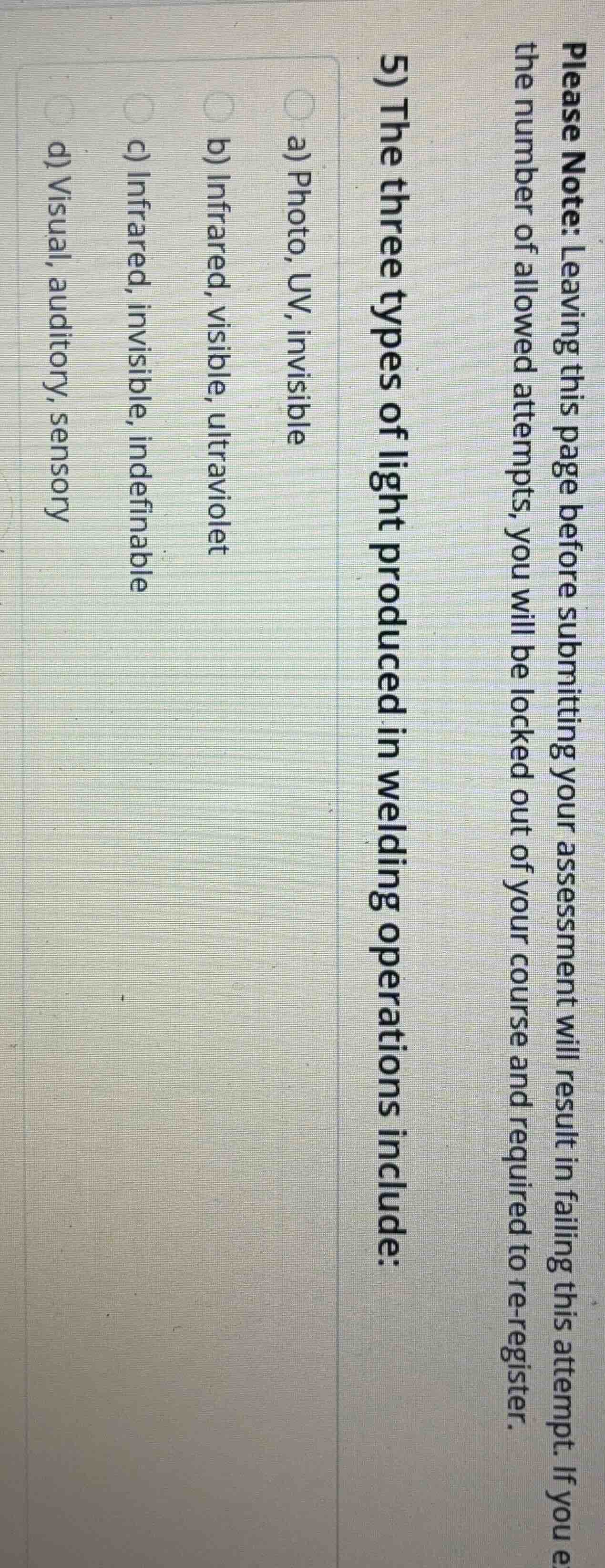 please note: leaving this page before submitting your assessment will r…