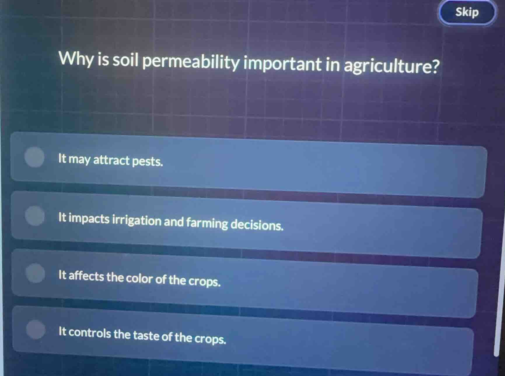 why is soil permeability important in agriculture? it may attract pests…