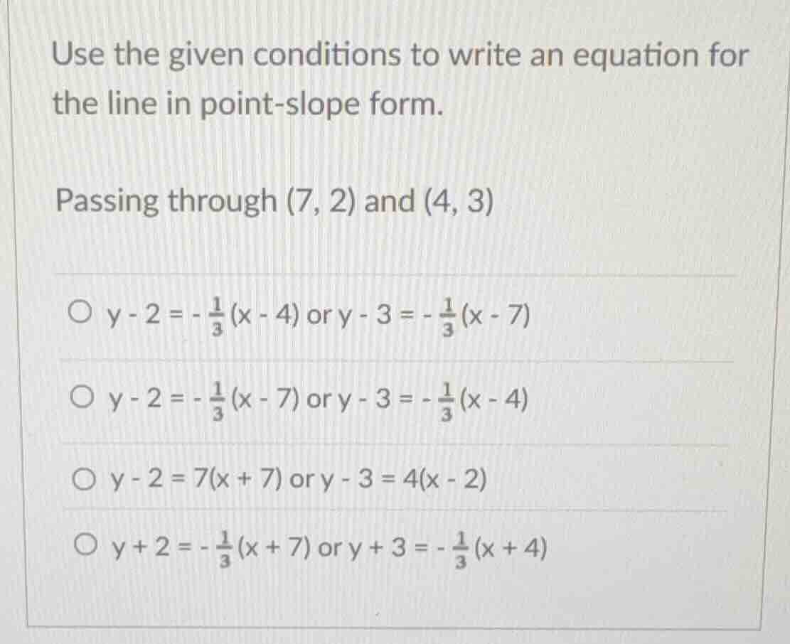 use the given conditions to write an equation for the line in point - s…