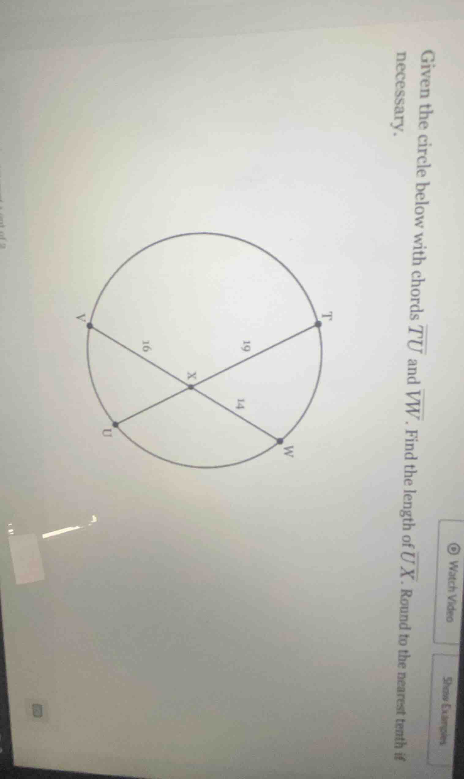 given the circle below with chords \\(\\overline{tu}\\) and \\(\\overli…