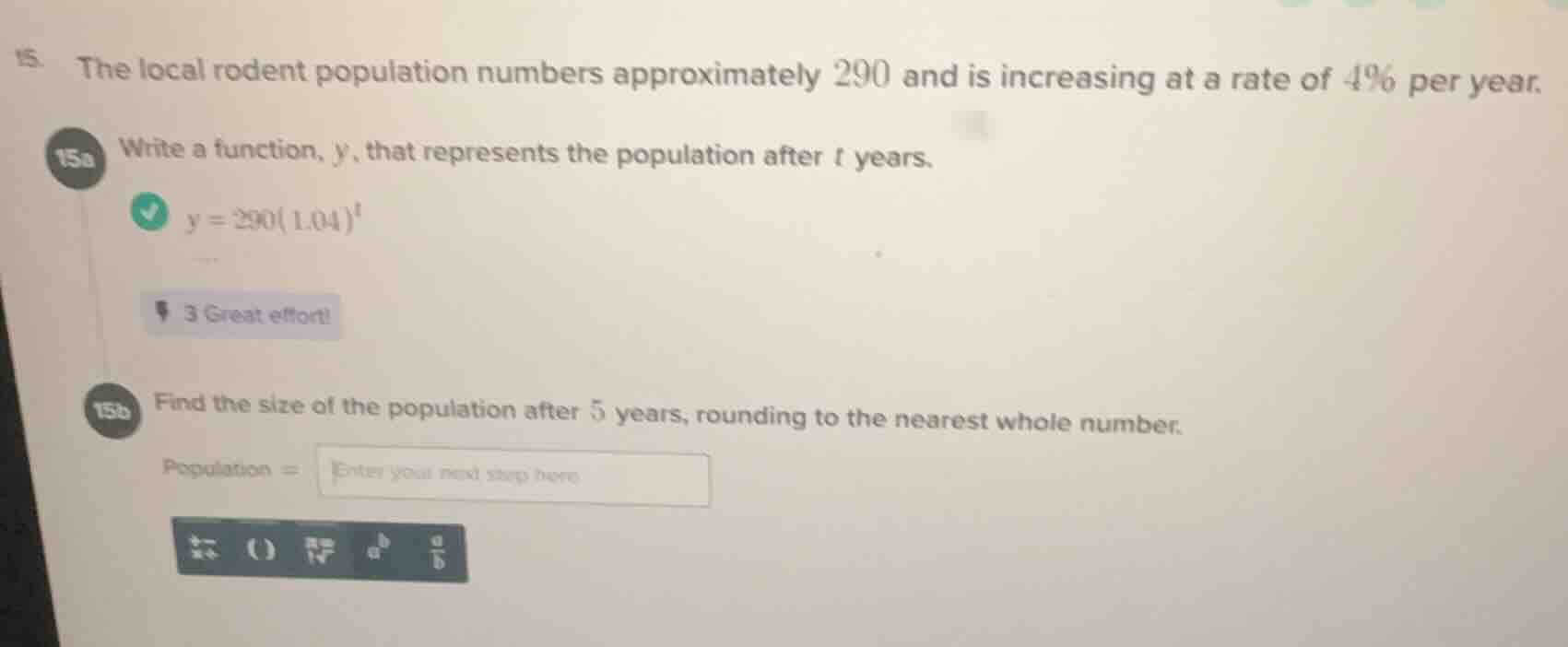 15. the local rodent population numbers approximately 290 and is increa…