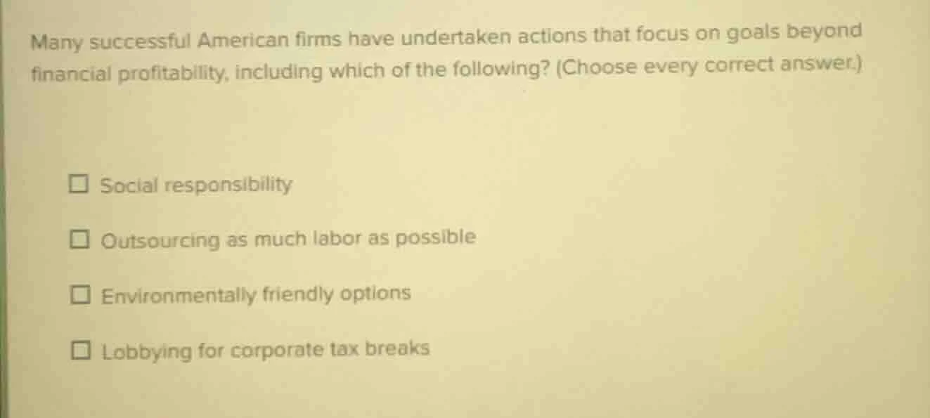 many successful american firms have undertaken actions that focus on go…