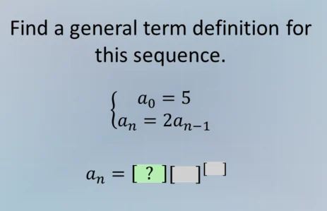 find a general term definition for this sequence.\\begin{cases}a_0 = 5\…