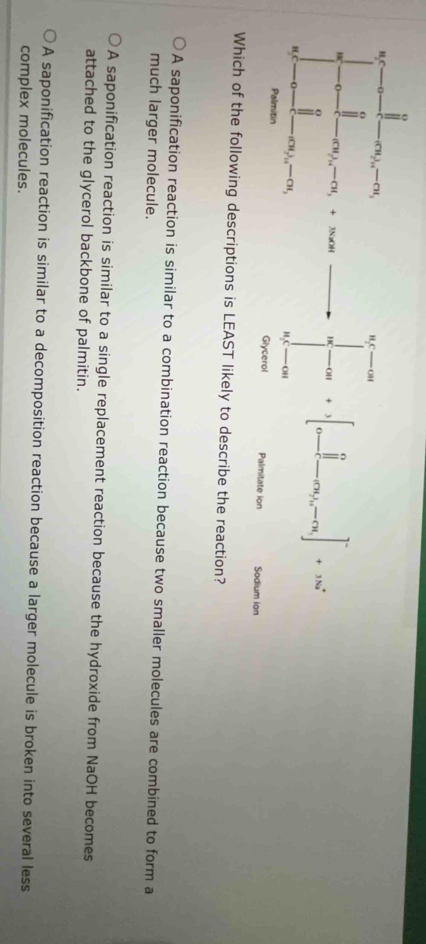 which of the following descriptions is least likely to describe the rea…