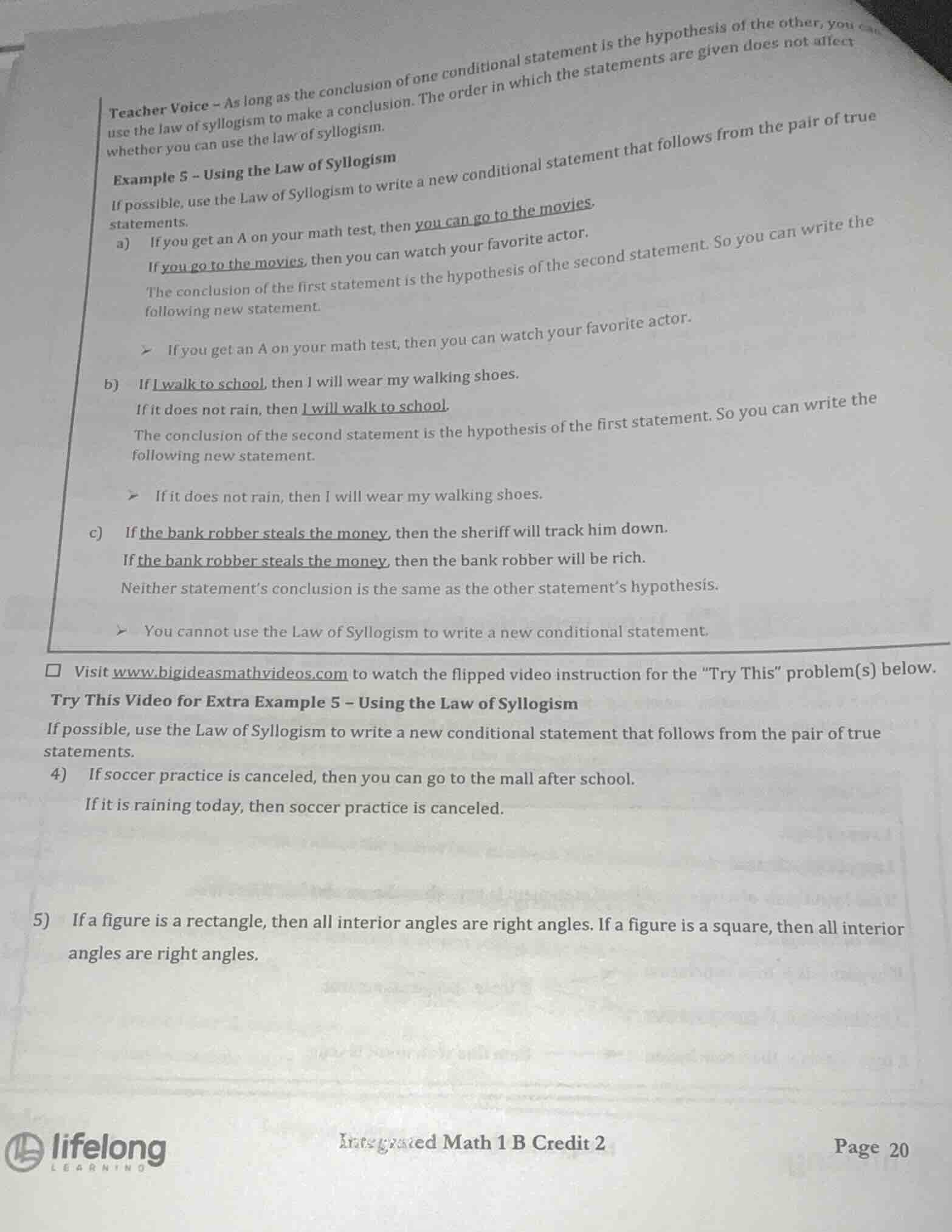 teacher voice - as long as the conclusion of one conditional statement …