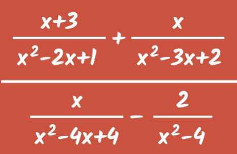 \\(\\dfrac{x + 3}{x^2 - 2x + 1} + \\dfrac{x}{x^2 - 3x + 2}\\) \\(\\dfra…
