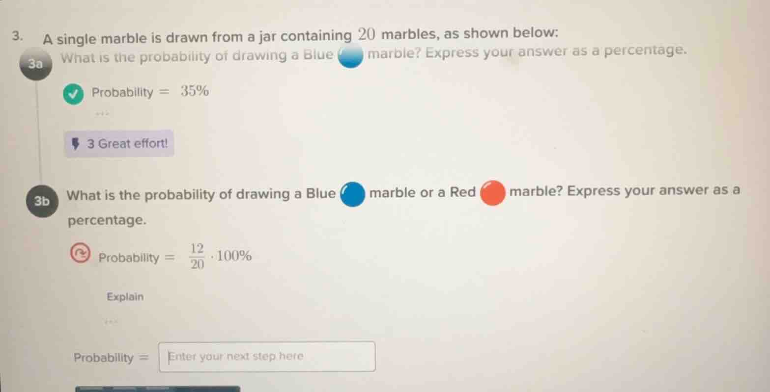 3. a single marble is drawn from a jar containing 20 marbles, as shown …