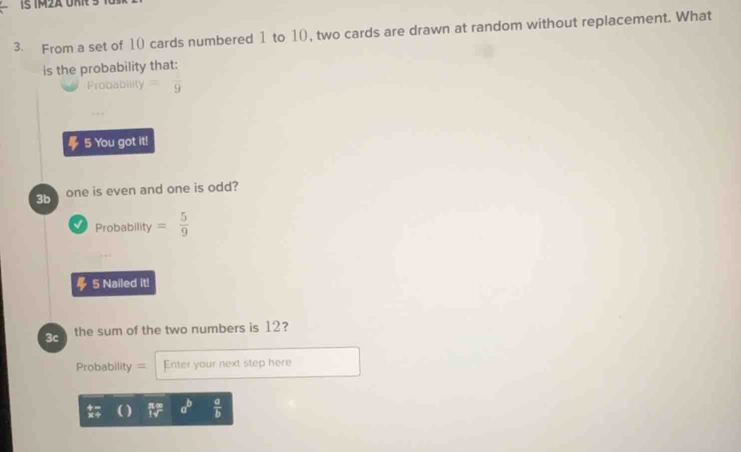 3. from a set of 10 cards numbered 1 to 10, two cards are drawn at rand…