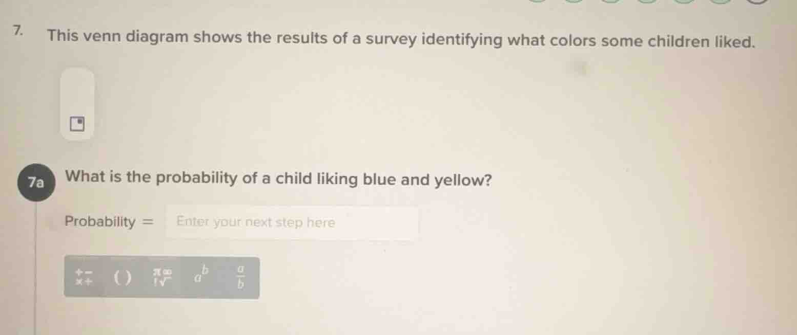 7. this venn diagram shows the results of a survey identifying what col…