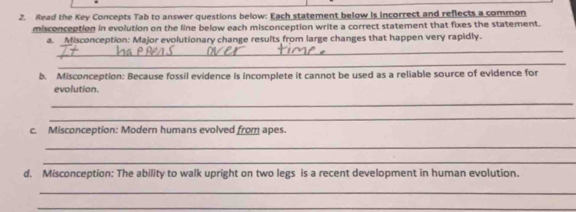 2. read the key concepts tab to answer questions below: each statement …