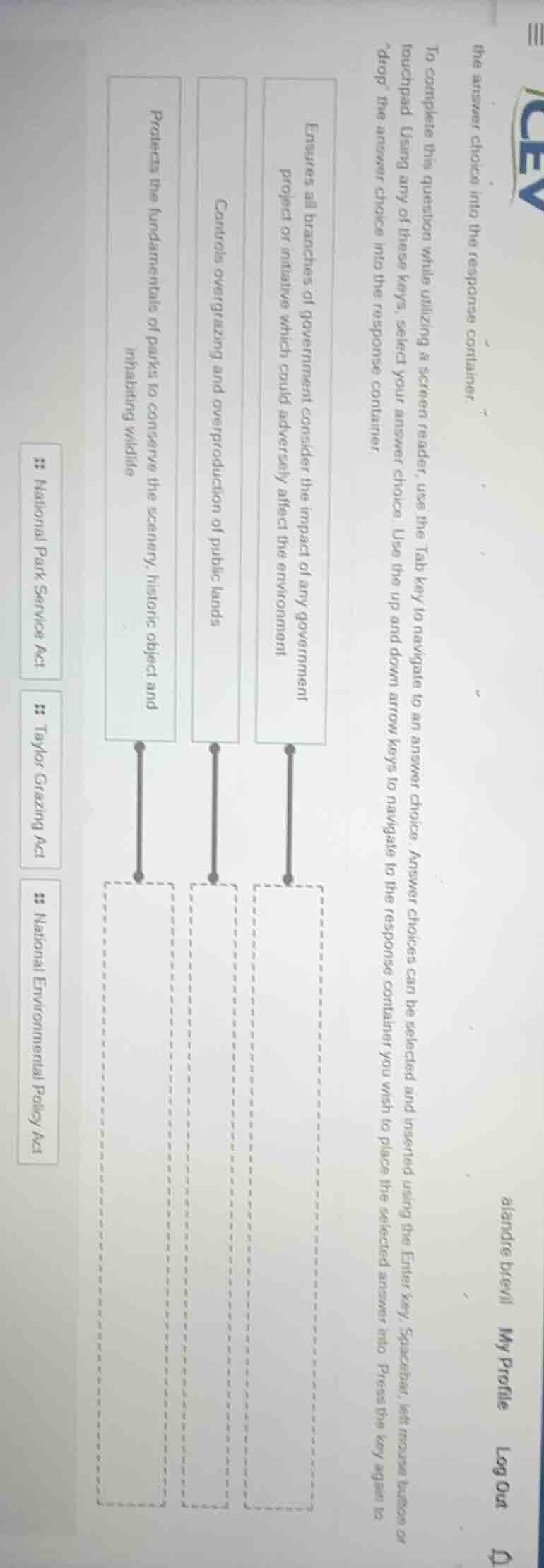 to complete this question while utilizing a screen reader, use the tab …