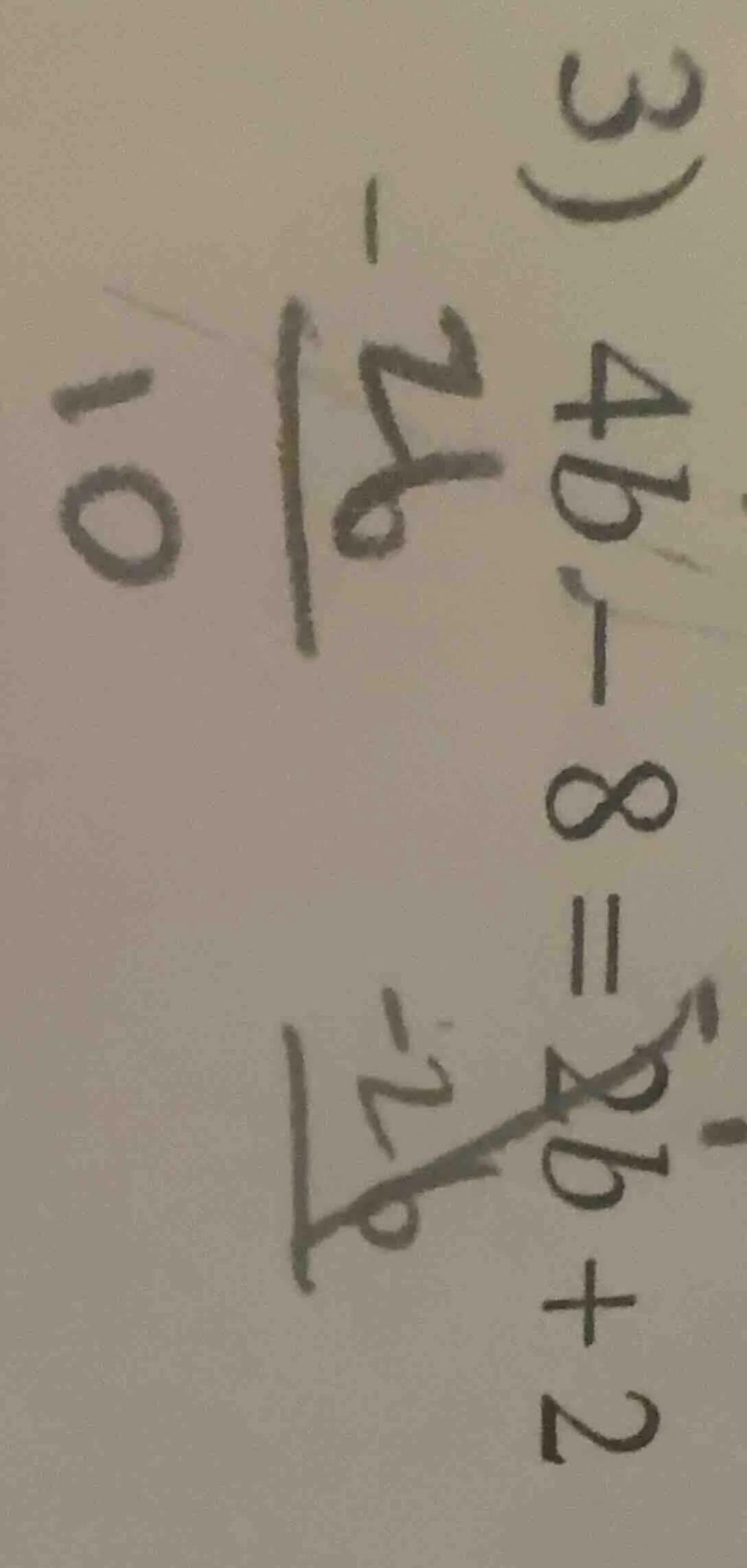 3）4p - 8 = 5p + 2