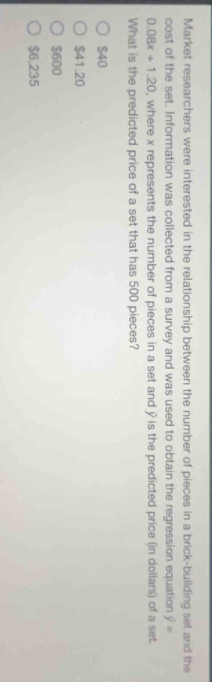 market researchers were interested in the relationship between the numb…