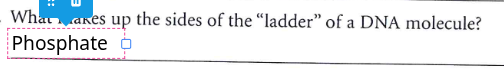 what makes up the sides of the \ladder\ of a dna molecule? phosphate