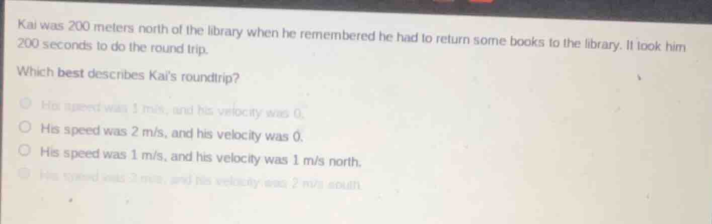 kai was 200 meters north of the library when he remembered he had to re…