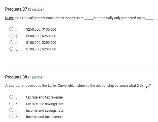 pregunta 37 (2 puntos) now, the fdic will protect consumer’s money up t…