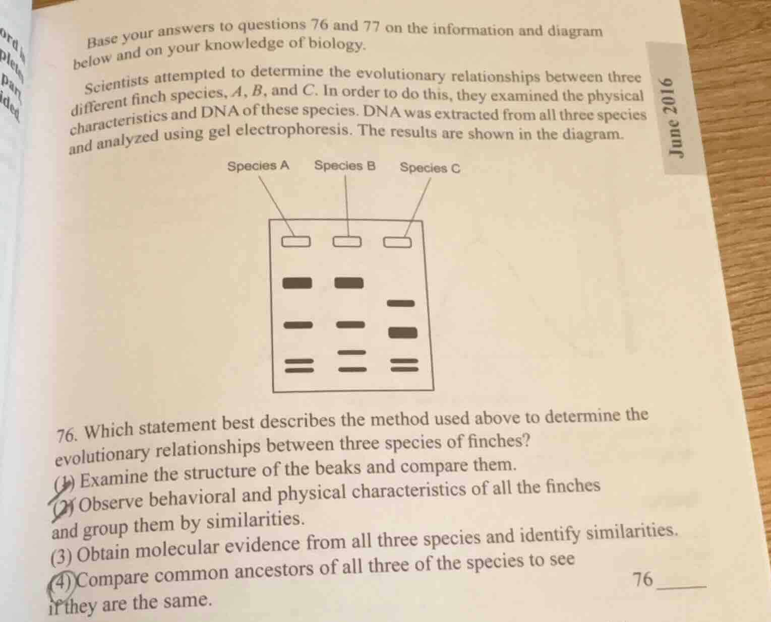 base your answers to questions 76 and 77 on the information and diagram…