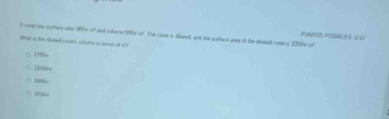 a cone has a radius of 30\\pi in³ and a slant height of 100\\pi in²? th…