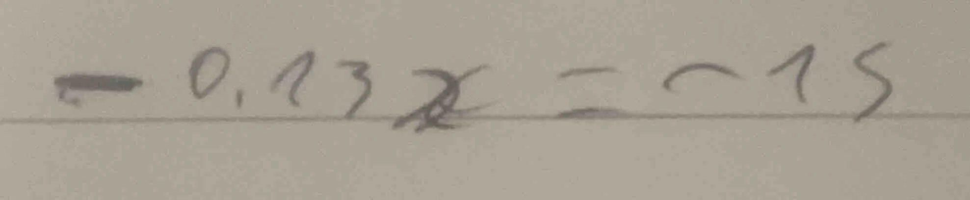 -0.23x = -15