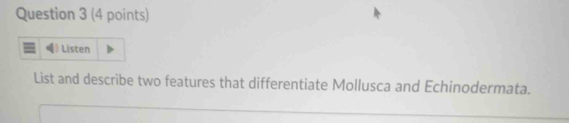 question 3 (4 points) listen list and describe two features that differ…