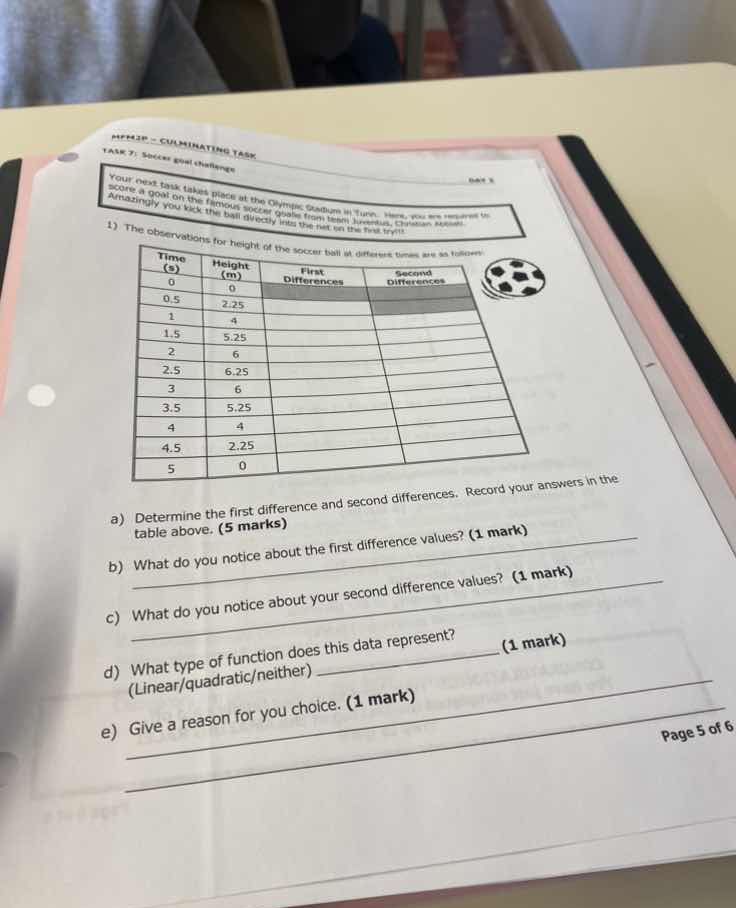 task 7: soccer ball challenge your next task takes place at the olympic…