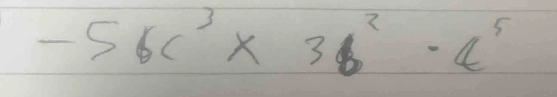 -5bc³ × 3b²·c⁵