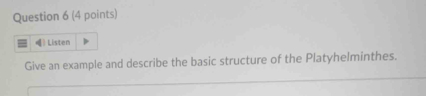 question 6 (4 points) listen give an example and describe the basic str…
