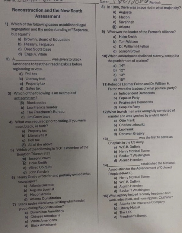 name: date: period: reconstruction and the new south assessment 1) whic…