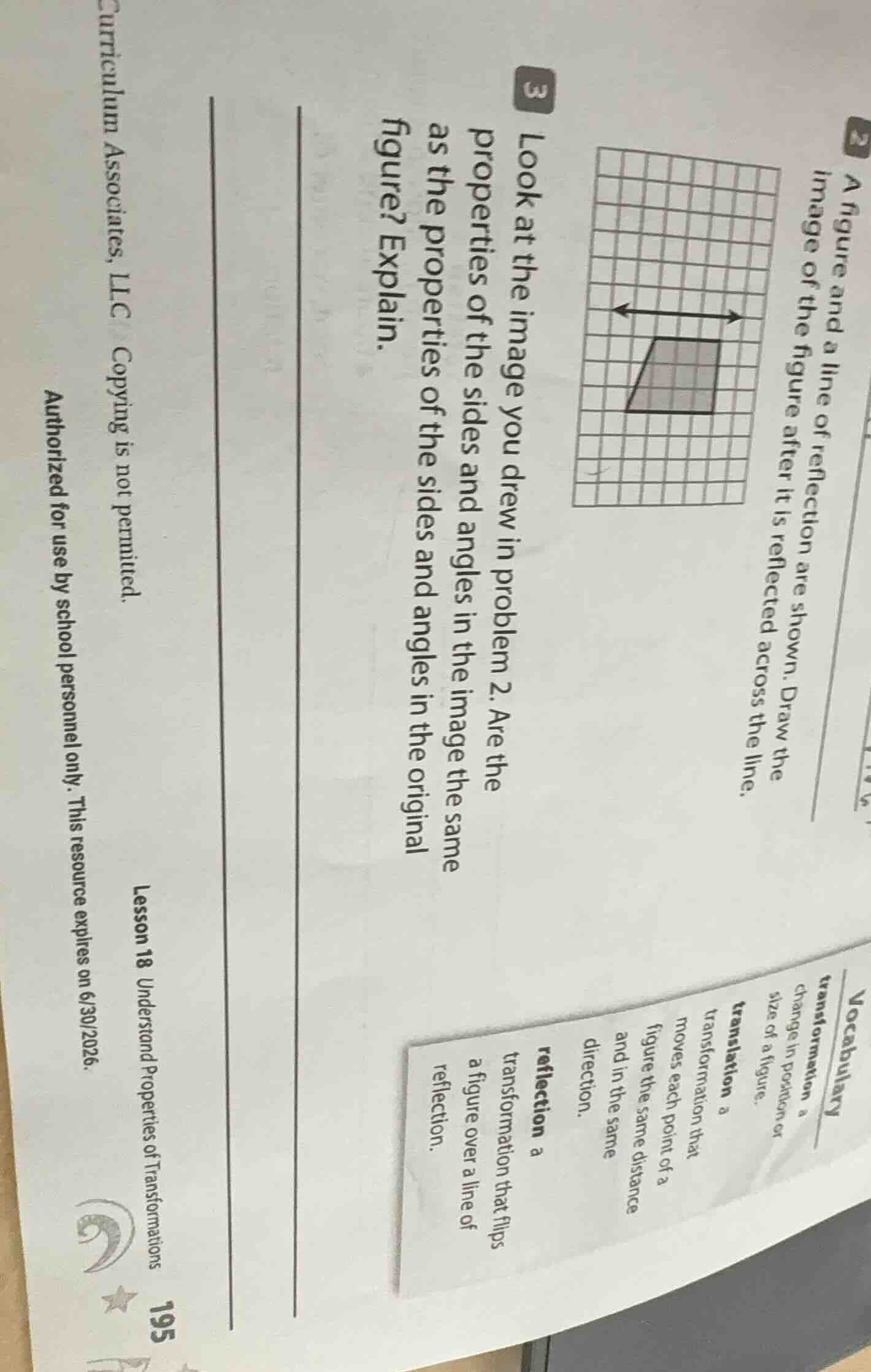 3 look at the image you drew in problem 2. are the properties of the si…