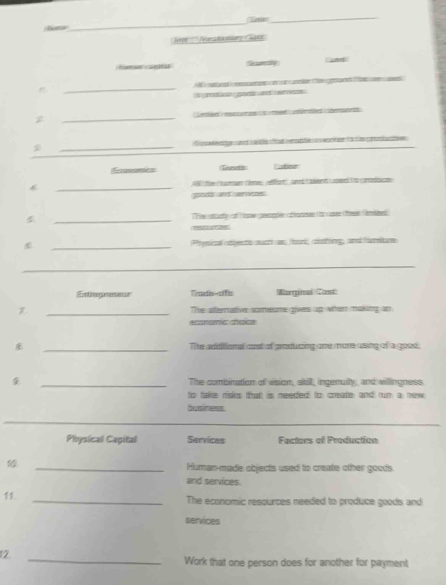 name date: vocabulary quiz (human capital) (scarcity) (land) 1. \t\t\t\…