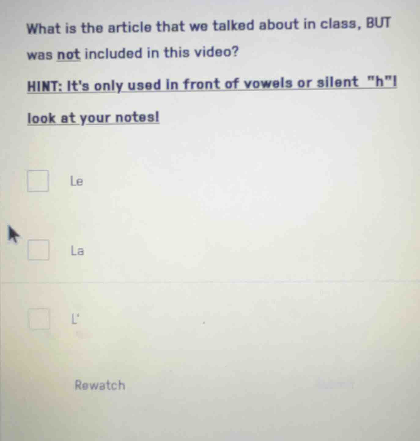 what is the article that we talked about in class, but was not included…