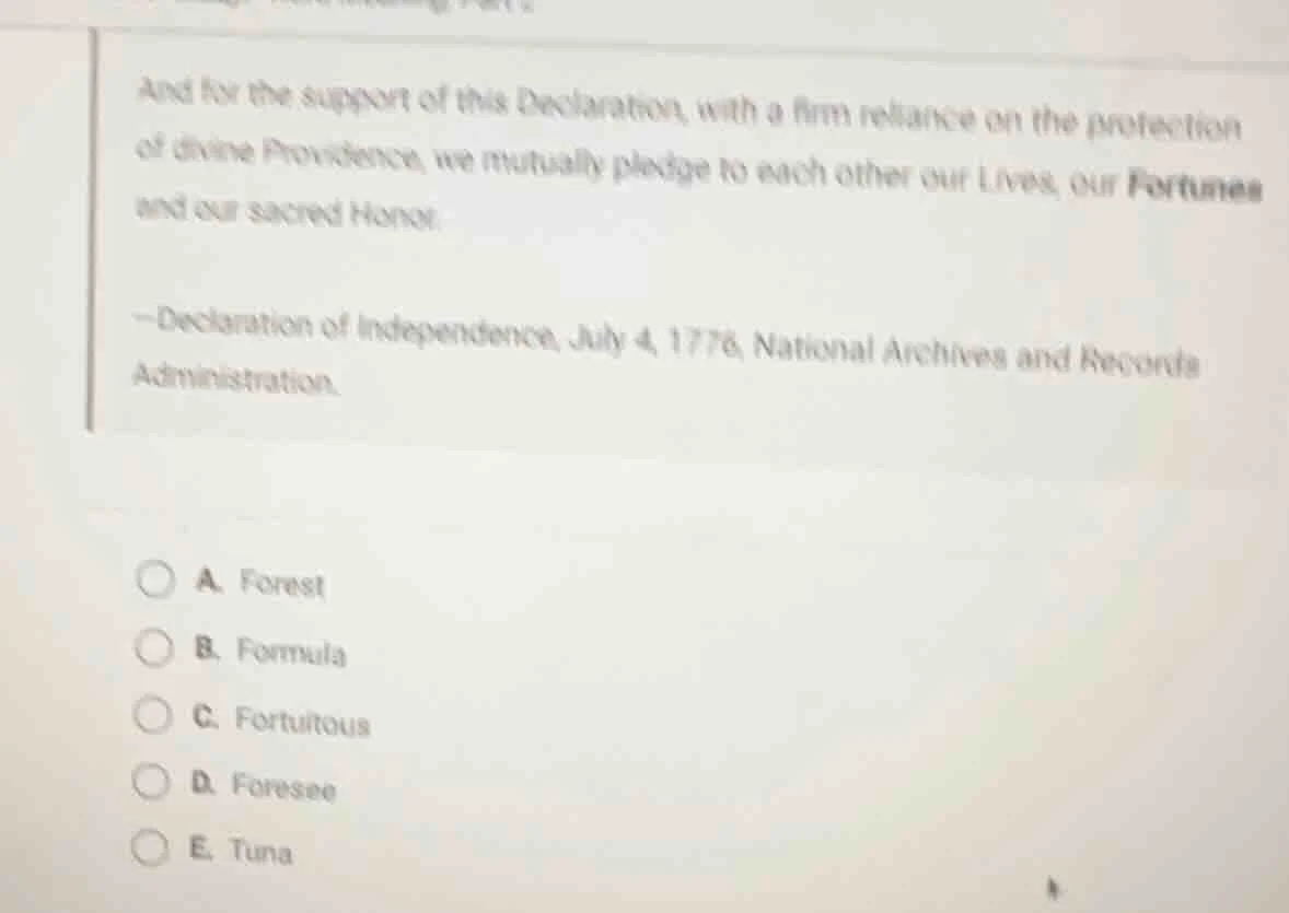 and for the support of this declaration, with a firm reliance on the pr…