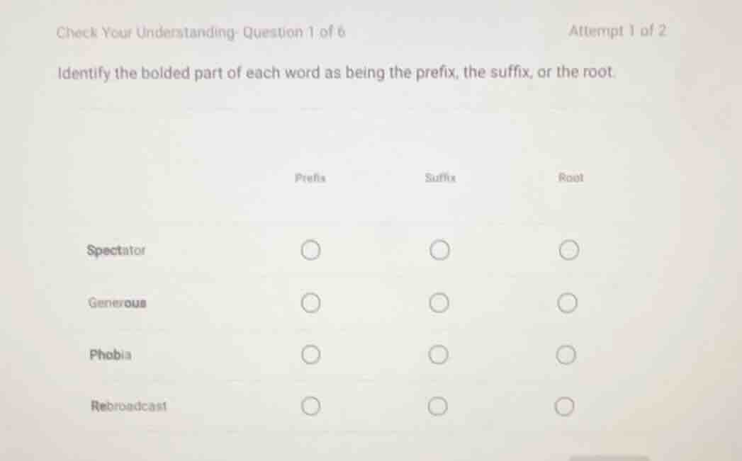 check your understanding- question 1 of 6 attempt 1 of 2 identify the b…