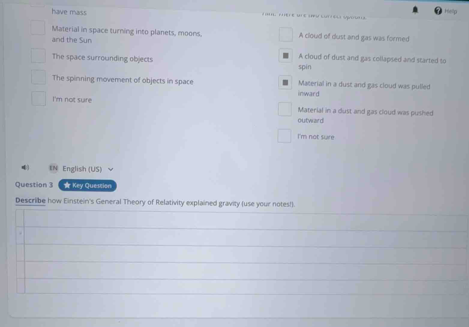 question 3 \\(\\bigstar\\) key question\ describe how einsteins general…