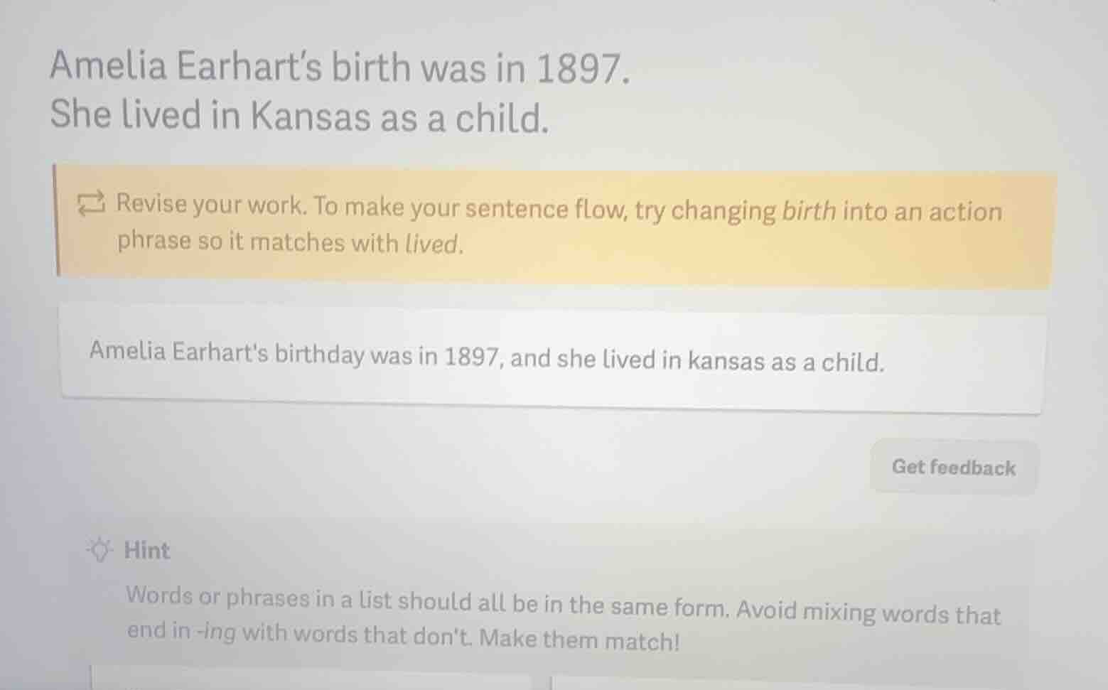 amelia earhart’s birth was in 1897. she lived in kansas as a child. rev…