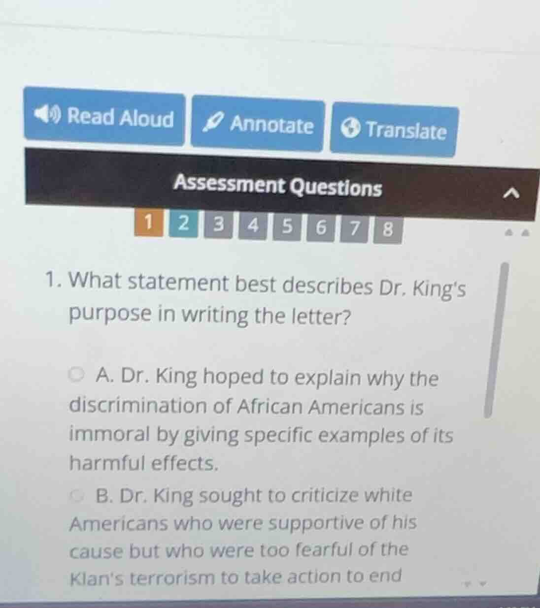assessment questions 1 2 3 4 5 6 7 8 1. what statement best describes d…