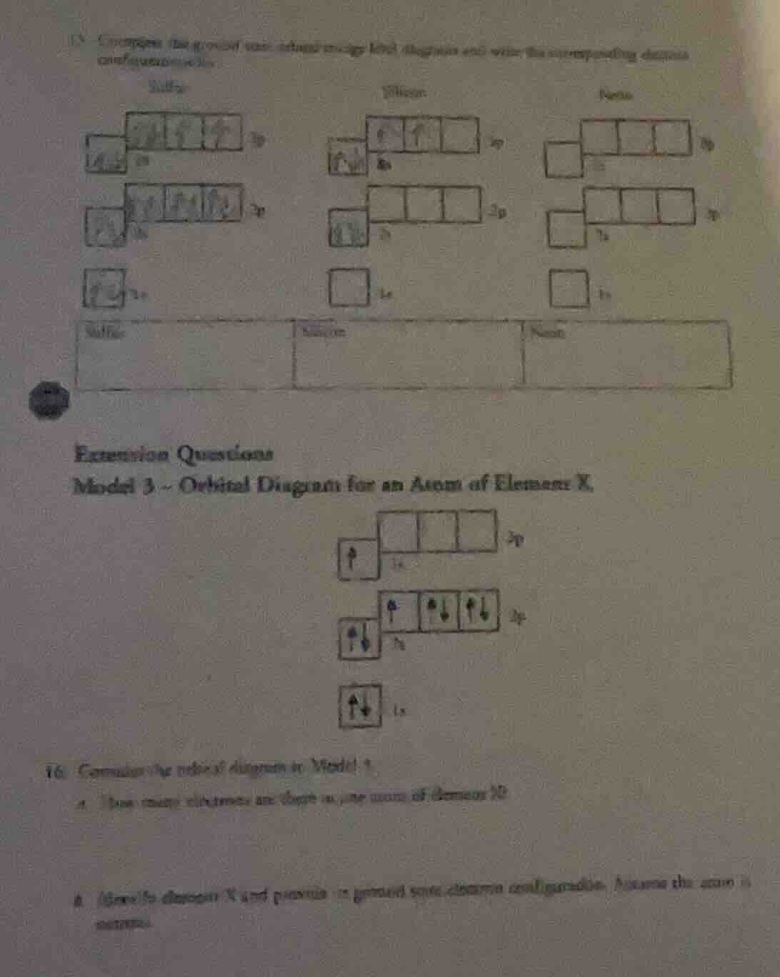 15. complete the ground state orbital - filling diagram and write the c…