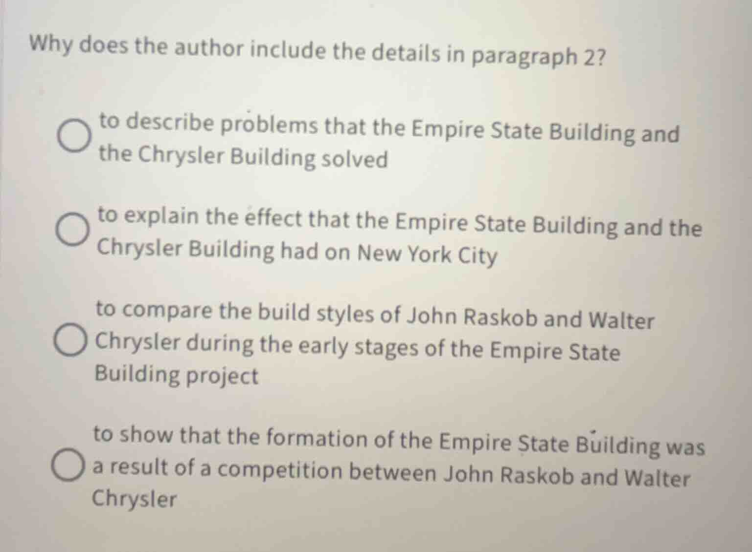 why does the author include the details in paragraph 2? to describe pro…