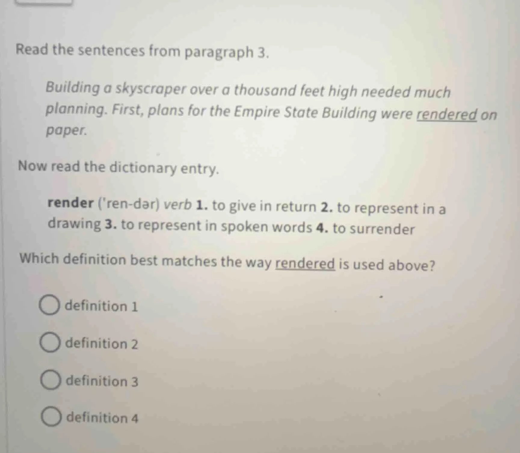 read the sentences from paragraph 3. building a skyscraper over a thous…