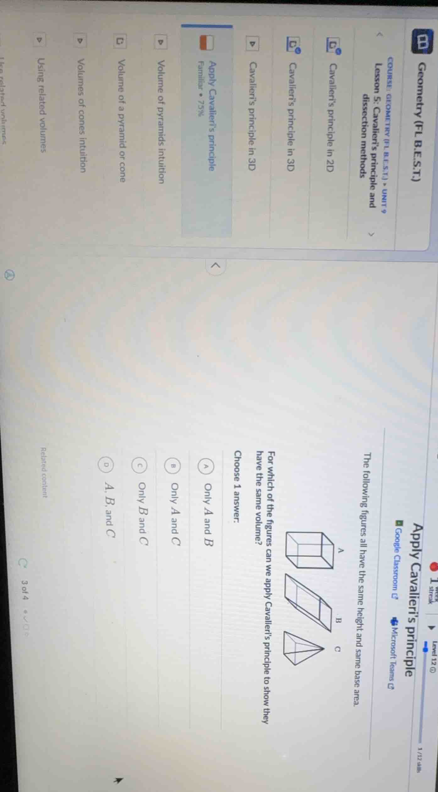 apply cavalieris principle the following figures all have the same heig…