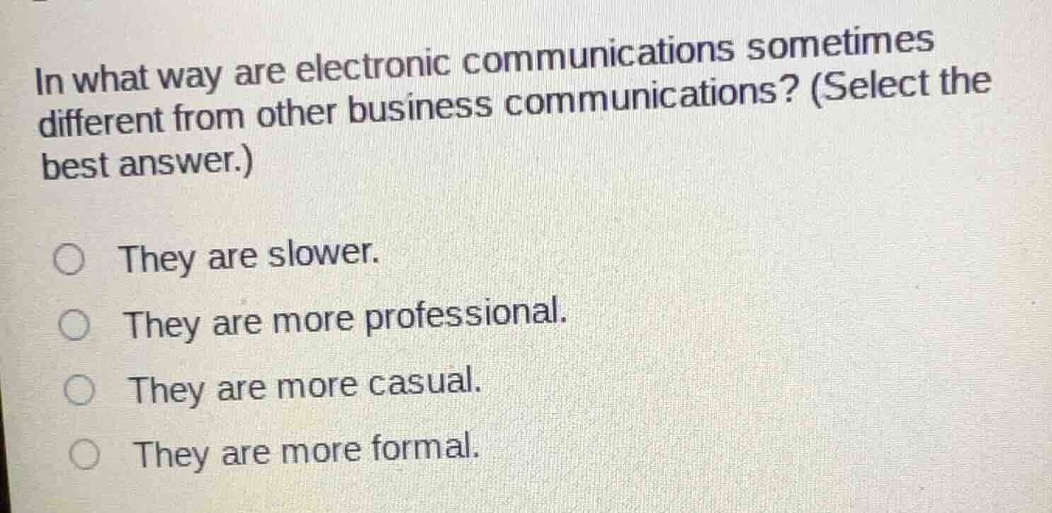 in what way are electronic communications sometimes different from othe…